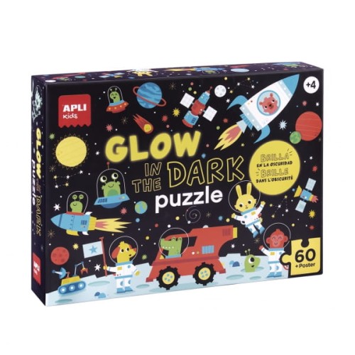 Apli Kids - Puzzle Świecące w Ciemności -  Kosmos 4+