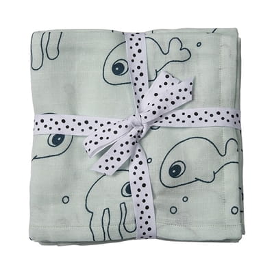 Done by Deer -  sea Friends Otulacz 2szt Blue