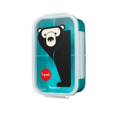 3 Sprouts  -  Pudełko Śniadaniowe Lunchbox Bento Niedźwiedź Teal