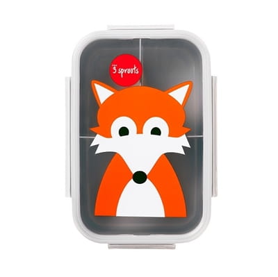 3 Sprouts  -  Pudełko Śniadaniowe Lunchbox Bento lis Grey