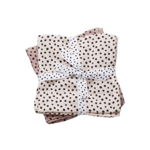 Done by Deer  -  Dots Otulacz 2 szt Powder Pink Różowy