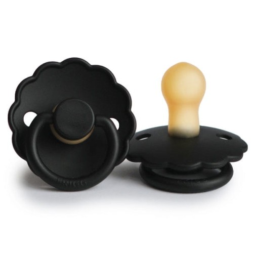 Frigg            -            Smoczek  z Naturalnego Kauczuku Daisy Kauczuk Jet Black   -            Rozmiar 6 - 18m
