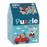 Apli Kids - Puzzle w Kartonowym Domku Apli Kids  -  Safari 3+
