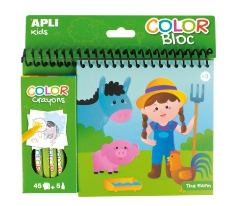 Apli Kids - Kolorowanka z Kredkami Apli Kids  -  Farma