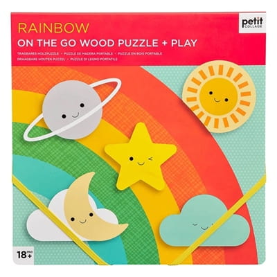 Petit Collage    -    Puzzle Drewniane Tęcza
