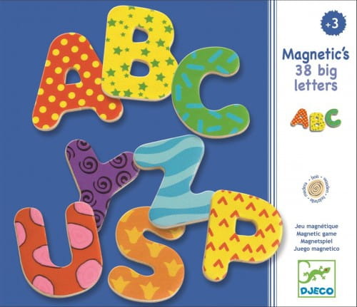 Djeco             -            Duże Litery Magnetyczne 38 Szt Dj03100