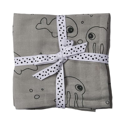 Done by Deer  -  sea Pieluszka 2szt. Grey