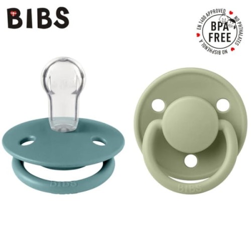 BIBS - Bibs de Lux 2 - Pack Island Sea &amp; Sage Smoczek Uspokajający Silikonowy One Size