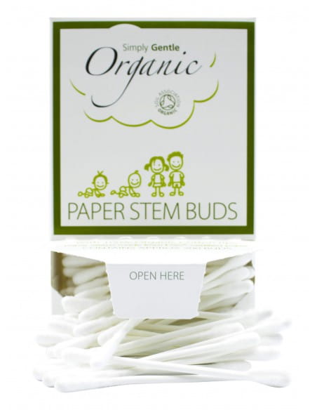 Simply Gentle   -   Organiczne Patyczki Kosmetyczne do Uszu (200 Szt)