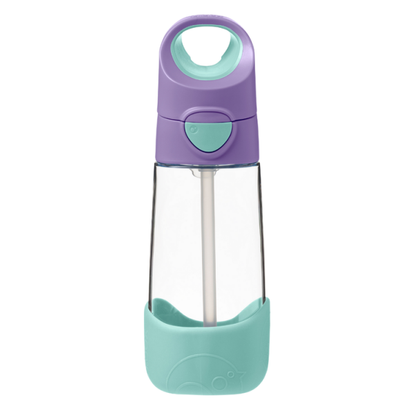 B.BOX - Butelka Tritanowa ze Słomką 450 Ml, Lilac Pop, B.box