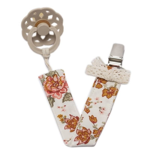 pom pom - Pom Pom  -  Zawieszka do Smoczka Pacifier Holder Boho Flopi Rose
