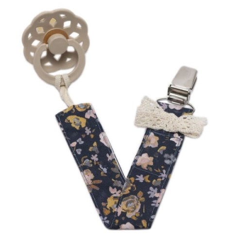 pom pom - Pom Pom  -  Zawieszka do Smoczka Pacifier Holder Boho Flopi Navy
