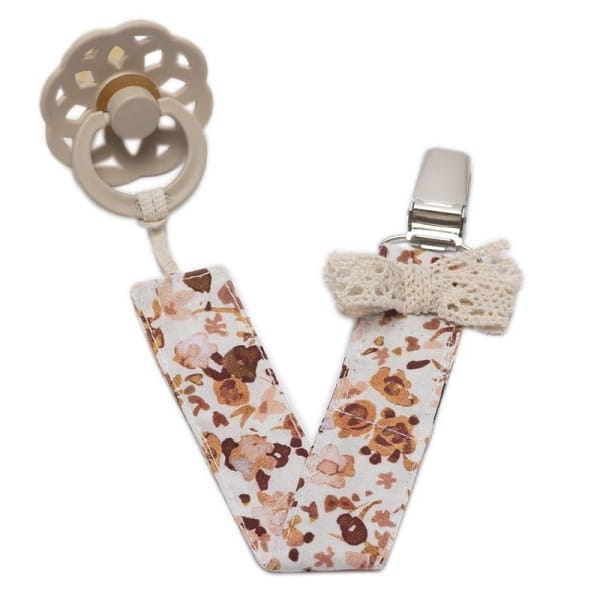 pom pom - Pom Pom  -  Zawieszka do Smoczka Pacifier Holder Boho Flopi Cognac