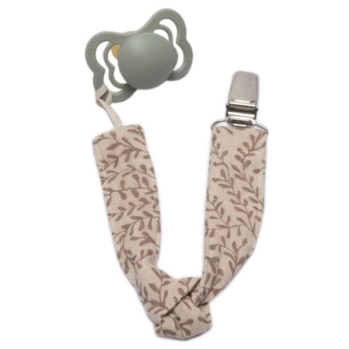 pom pom - Pom Pom  -  Boho Leaf Zawieszka do Smoczka Pacifier Holder Sand