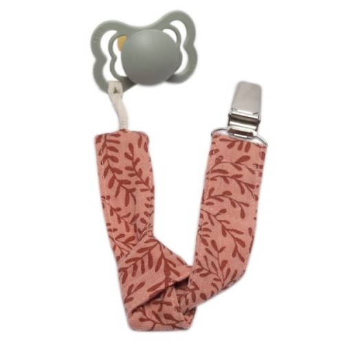 pom pom - Pom Pom  -  Boho Leaf Zawieszka do Smoczka Pacifier Holder Rust