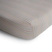 Mushie  -   Prześcieradło do Łóżeczka 120 x 60 cm Breathable Retro Stripe  -  Medium