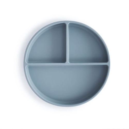 Mushie   -    Talerzyk Silikonowy z Przyssawką Powder Blue