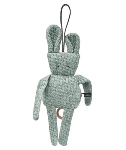 Bamboom  -  Miękka Zabawka z Pozytywką  Miętowy Królik 35 cm