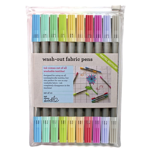 EAT SLEEP DODDLE - Zestaw Zmywalnych Pisaków, 10 Sztuk, Pastelowe Kolory, Eat Sleep Doodle