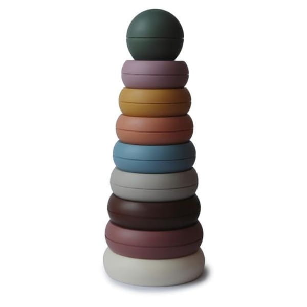 Mushie  -  Piramida układanka Sensoryczna Ring Tower Rustic