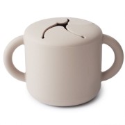 Mushie   -    Kubek Niewysypek na Przekąski Snack Cup Ivory
