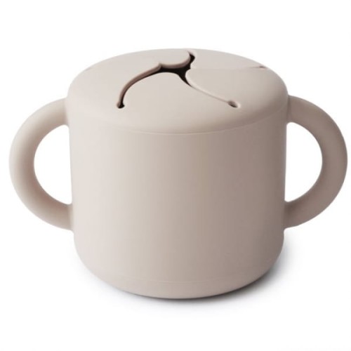 Mushie   -    Kubek Niewysypek na Przekąski Snack Cup Ivory