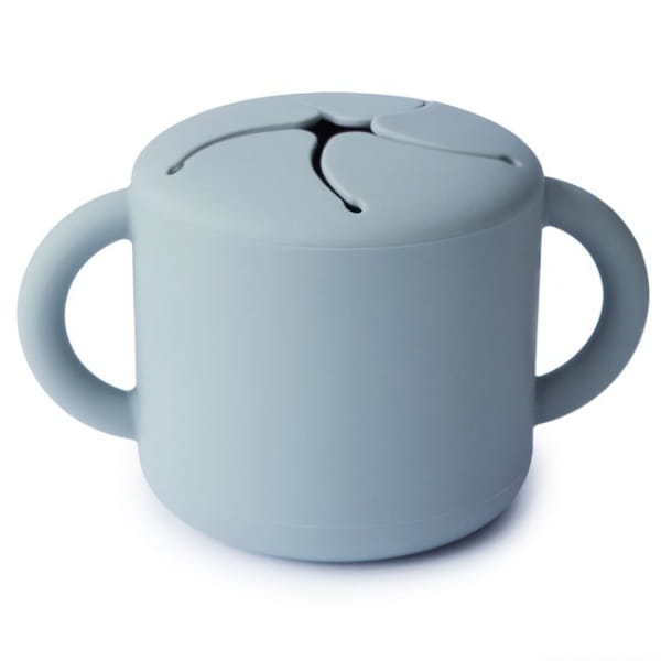 Mushie     -      Kubek Niewysypek na Przekąski Snack Powder Blue