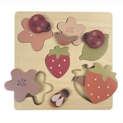 Egmont Toys® - Drewniane Puzzle z Truskawkami | Egmont Toys