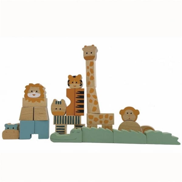 Egmont Toys® - Drewniane Klocki Konstrukcyjne  - Dżungla | Egmont Toys®