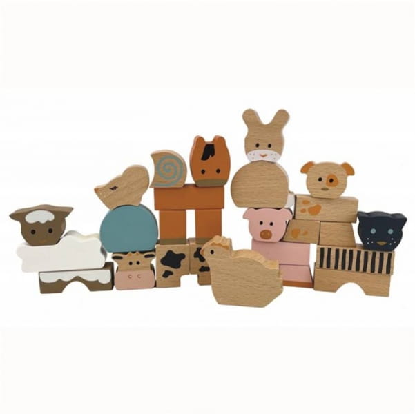 Egmont Toys® - Drewniane Klocki Konstrukcyjne  -  Farma | Egmont Toys®
