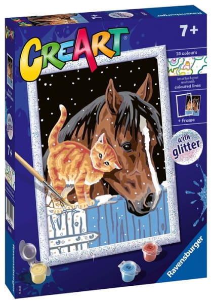 CreArt - Creart Malowanie po Numerach Dla Dzieci Koń i Kotek