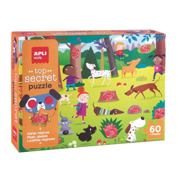 Apli Kids - Puzzle z Magicznymi Okularami Apli Kids  -  Psy 4+