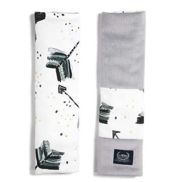 La Millou            -             Organic Jersey Collection  -  Seatbelt Cover  -  Boho Royal Arrows  -  Velvet Dark Grey