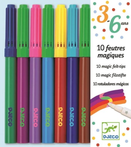 Djeco                  -                Zestaw 10 Flamastrów Magicznych Dj08827