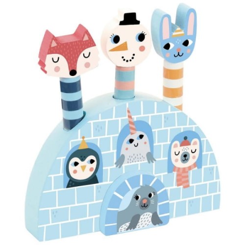 Vilac   -   Igloo Pop - up Zabawka Zręcznościowa ze Skaczącymi Zwierzętami 8534
