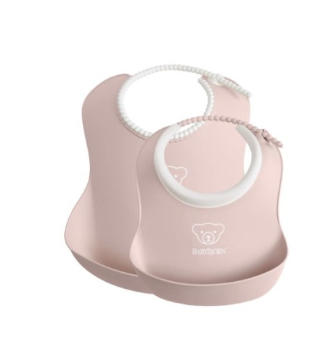 Babybjorn  -  Zestaw Śliniaków Mały/duży  -  Powder Pink