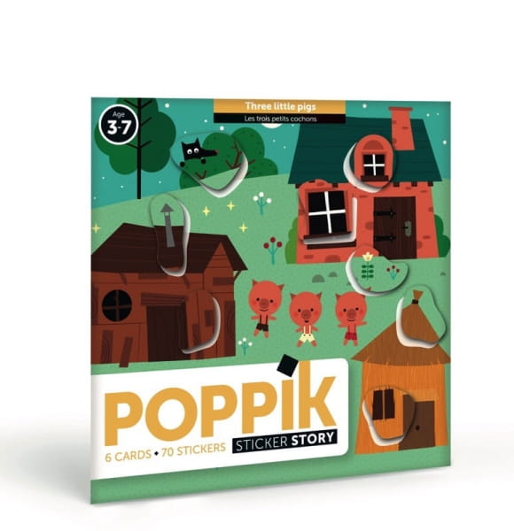 Poppik         -        Naklejki Bajkowe Opowieści     -     Trzy Małe Świnki
