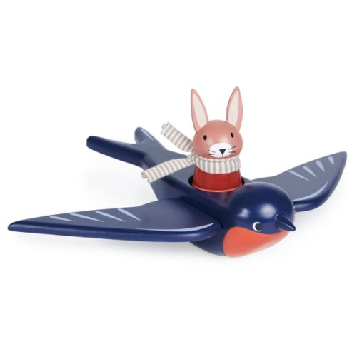 tender leaf toys - Przyjaciele  -  Jaskółka i Zajączek, Drewniane Figurki