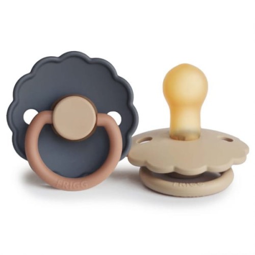 Frigg          -         Smoczek Daisy Kauczuk 2 - Pack Aurora/croissant Rozmiar 1,  0 - 6m