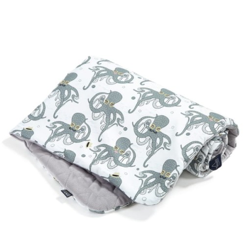 La Millou  - Ciepły Koc velvet Narzutka Przedszkolaka  -  sea Beauties Grey  -  Dark Grey