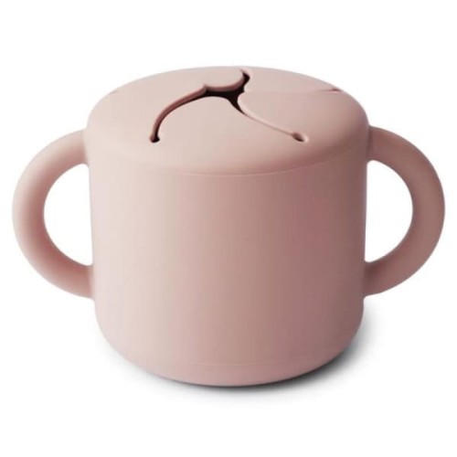 mushie -  Kubek Niewysypek na Przekąski Snack Cup Blush