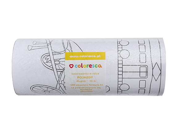 Coloresca - Kolorowanka w Rolce Pojazdy 30m 3+ Coloresca