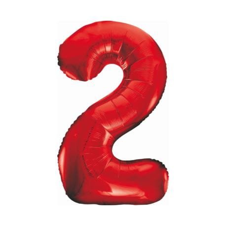 Godan  -  Balon Foliowy Cyfra '2 Czerwony 85cm