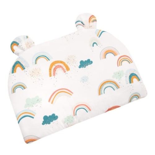 Samiboo  - Bambusowa Poduszka Tęcza z Uszkami 25x35 Musztardowa Wypustka