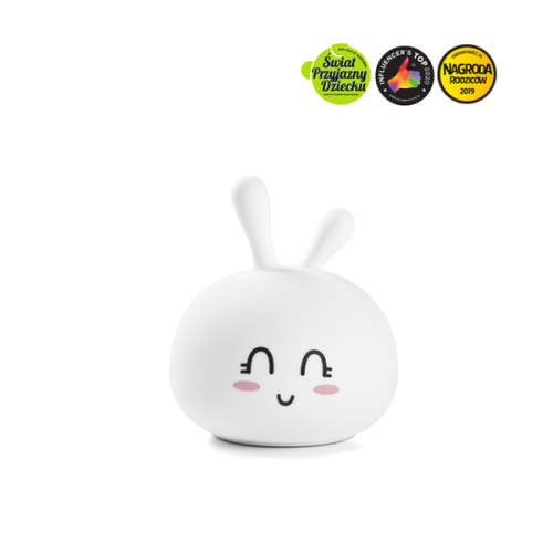 Rabbit &amp; Friends - Królik Słodziak Lampka Silikonowa Biała