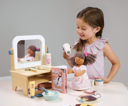 tender leaf toys - Salon Fryzjerski  -  Drewniana Toaletka z Akcesoriami