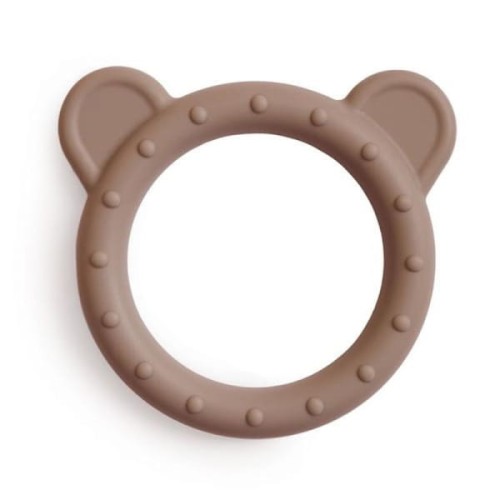 Mushie  -  Gryzak Silikonowy Bransoletka miś Bear Natural