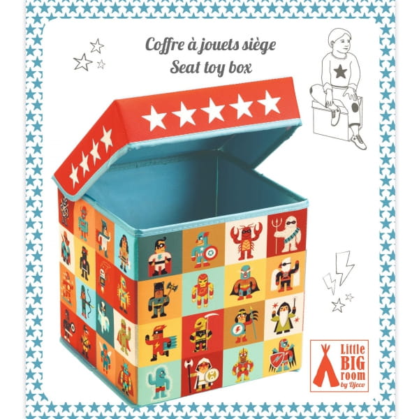 Djeco      -      Materiałowe Pudełko Siedzisko Stars Dd04489