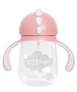 Kidodo  -  Bidon z Obciążoną Słomką, Różowy, 260 ml,  6m+
