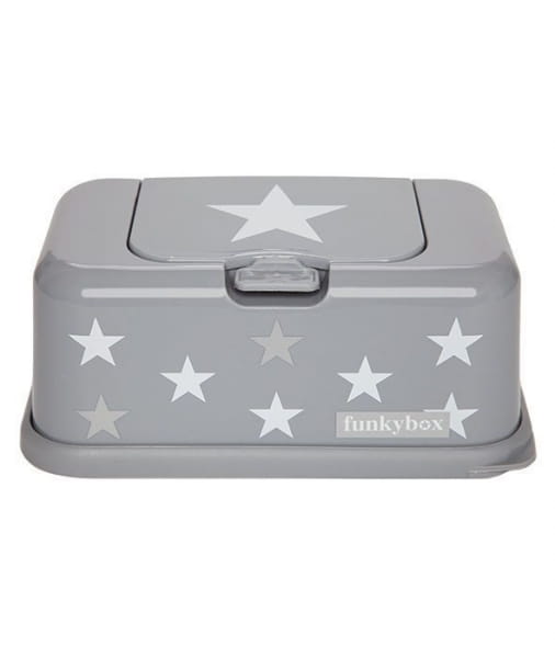 Funkybox  -  Pojemnik na Chusteczki Grey White Star